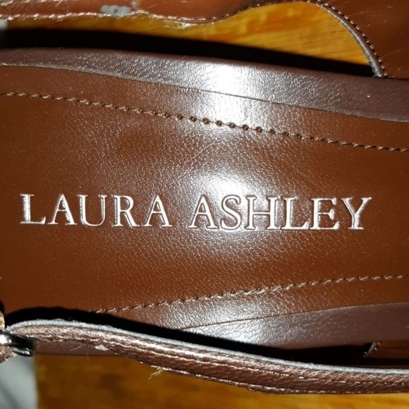 Laura Ashley Blyth Brown Slingback Cut-Out Heels 8 - Picture 6 of 8